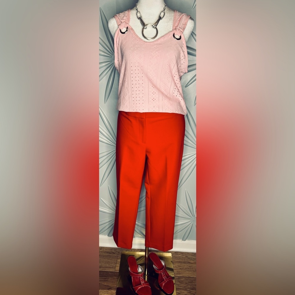 LOFT Marisa Red Cropped Pants